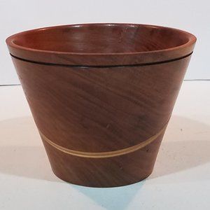 Solid Wood Wave Style Turned Bowl